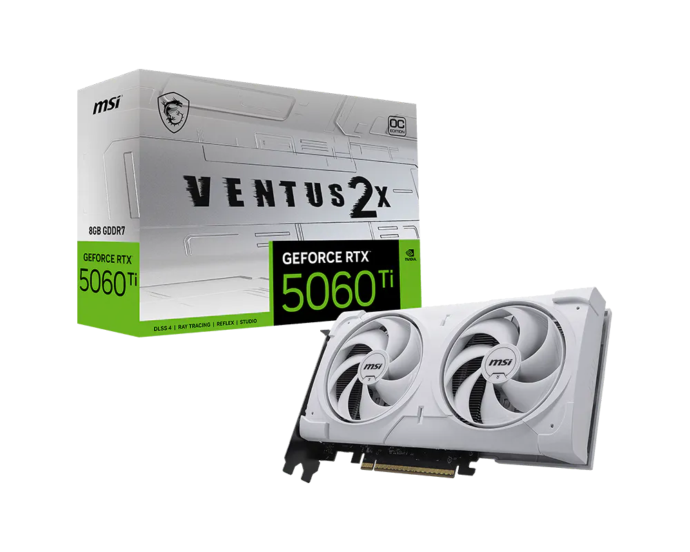 GeForce RTX™ 5060 Ti 8G VENTUS 2X OC WHITE PLUS